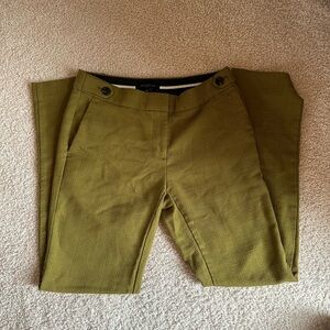 Ann Taylor Mustard Textured Trousers